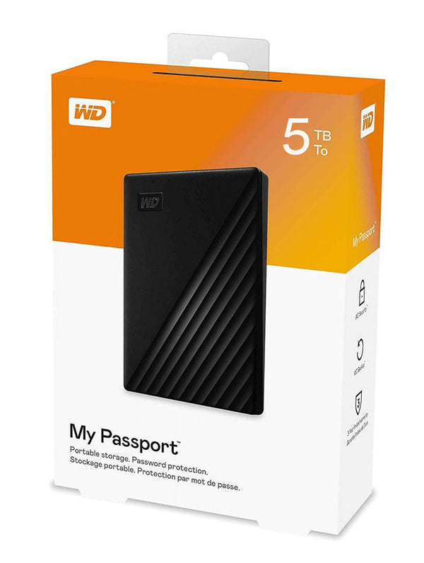 قرص My Passport خارجي عالي الدقة بسعة 5 تيرابايت